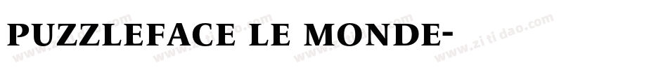 puzzleface le monde字体转换